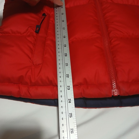 Kids Polo Ralph Lauren Reversible Puffer Vest Red Navy Logo Size L 14-16 - Picture 6 of 12